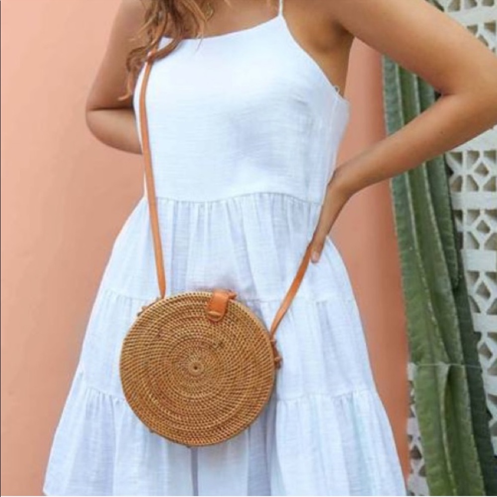 NWT Round Rattan Purse - Picture 2 of 7